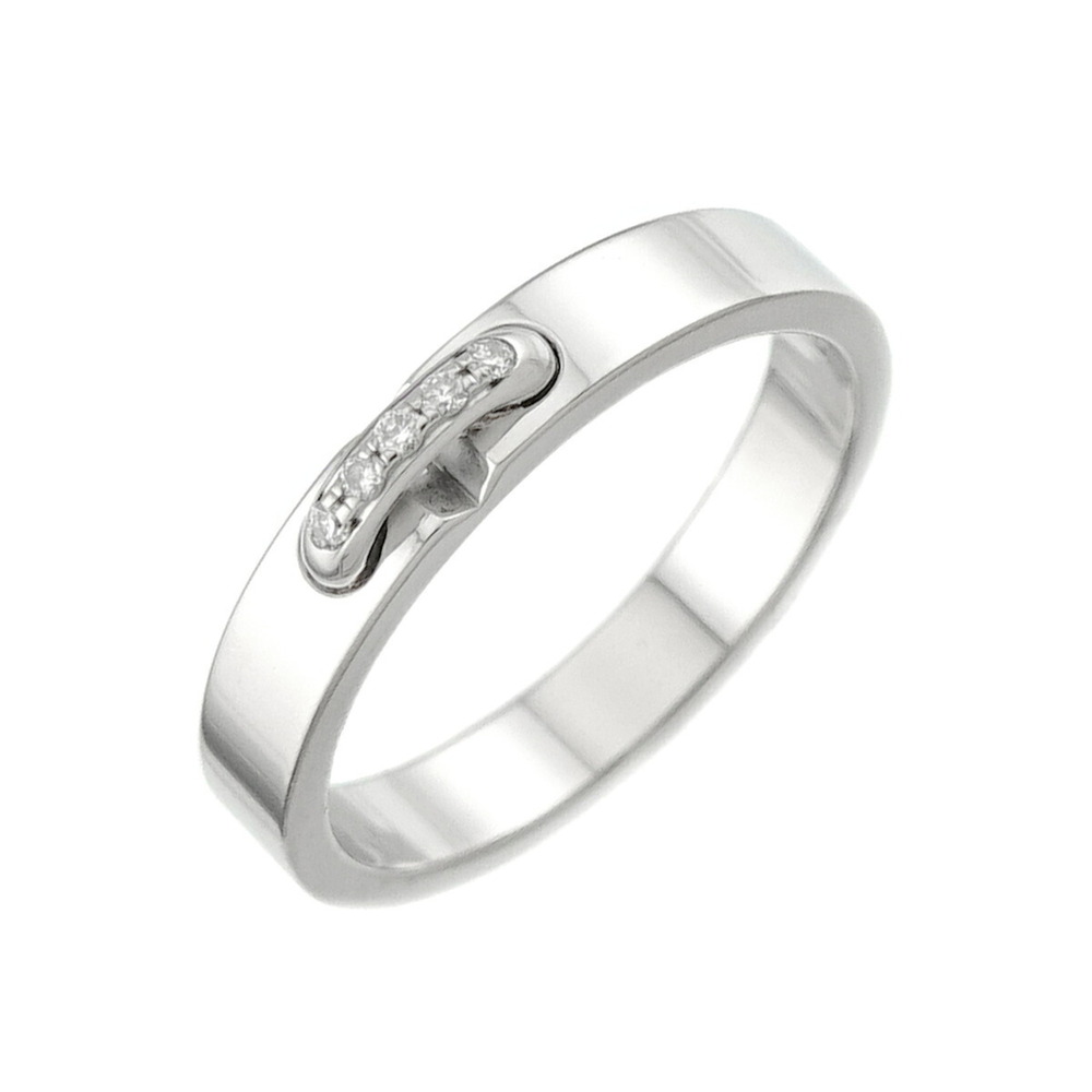 CHAUMET Silver Diamond Ring #46